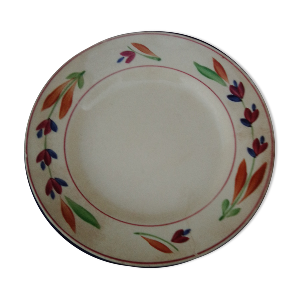 Assiette à dessert en faïence de gien modèle jeannine diam 19 cm