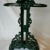 Porte parapluie en fonte emaillée verte