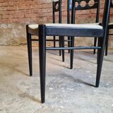4 vintage wooden chairs 70"