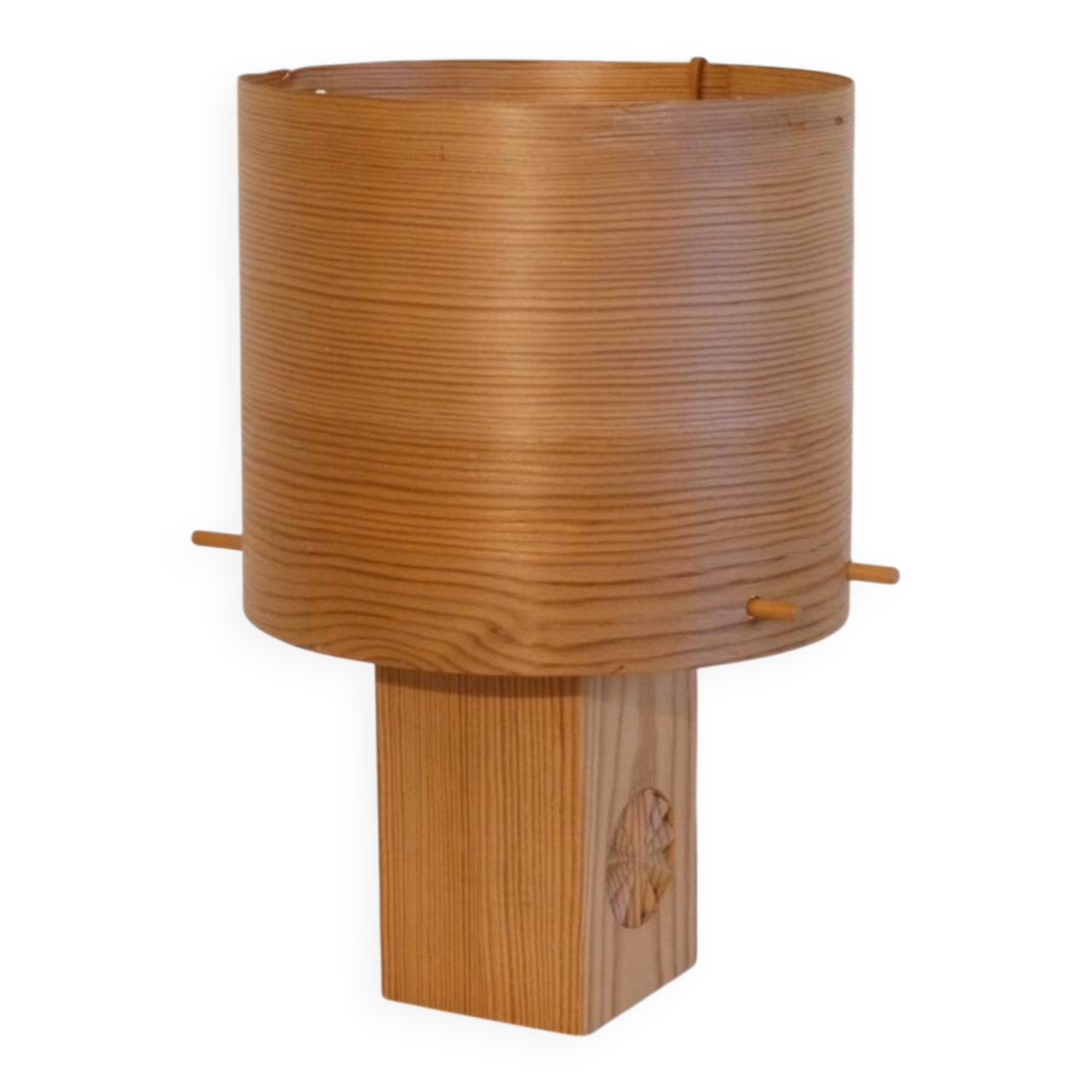 Swedish wooden lamp, 1970
