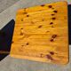 Vintage set pine coffee table and corner table