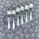 Set of 12 forks and 12 spoons Orbrille silver metal 1950 vintage