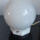 Table lamp ball in opaline and foot porcelain art deco