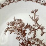 Series of 6 flat plates old model "Thistles" Gien