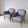 Biedermeier satin birch armchairs | Sweden | set of 2