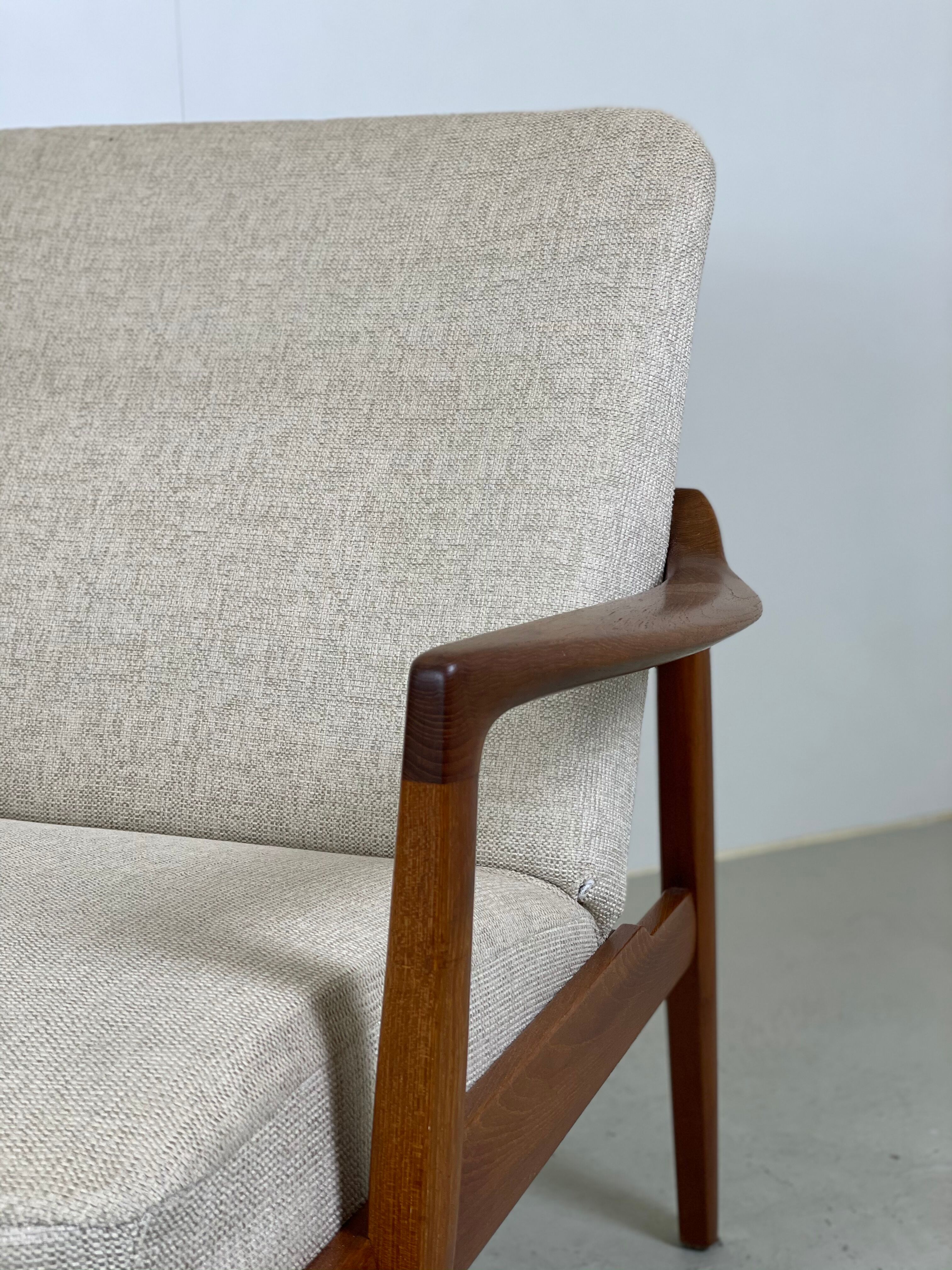 Danish lounge chairs by Edvard Kindt Larsen & Tove Kindt Larsen for France & Daverkosen, 1950s