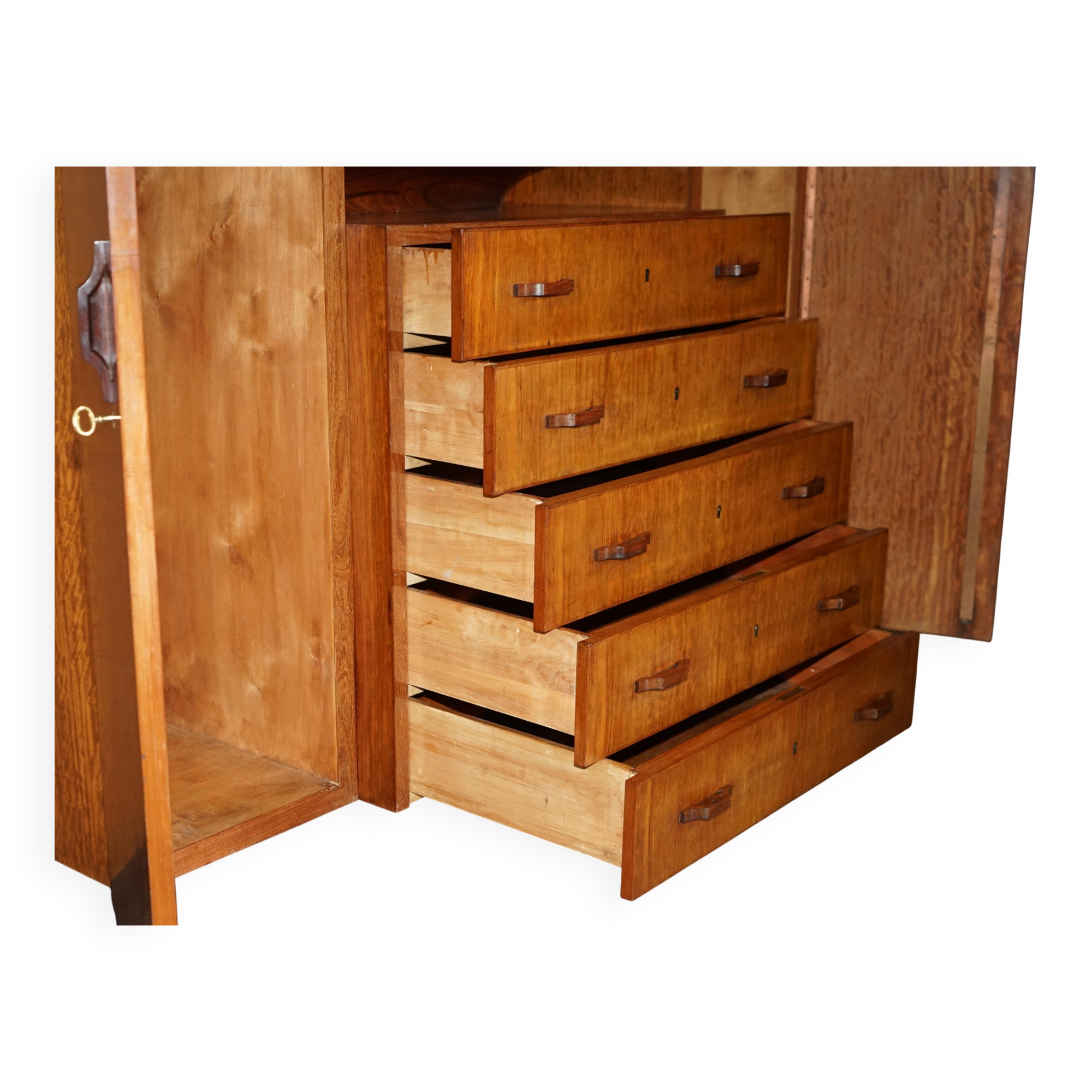 Art Deco Double Wardrobe Chest of Drawers 1920