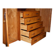Art Deco Double Wardrobe Chest of Drawers 1920