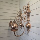 19th century copper wall lights (large models)