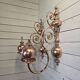 19th century copper wall lights (large models)