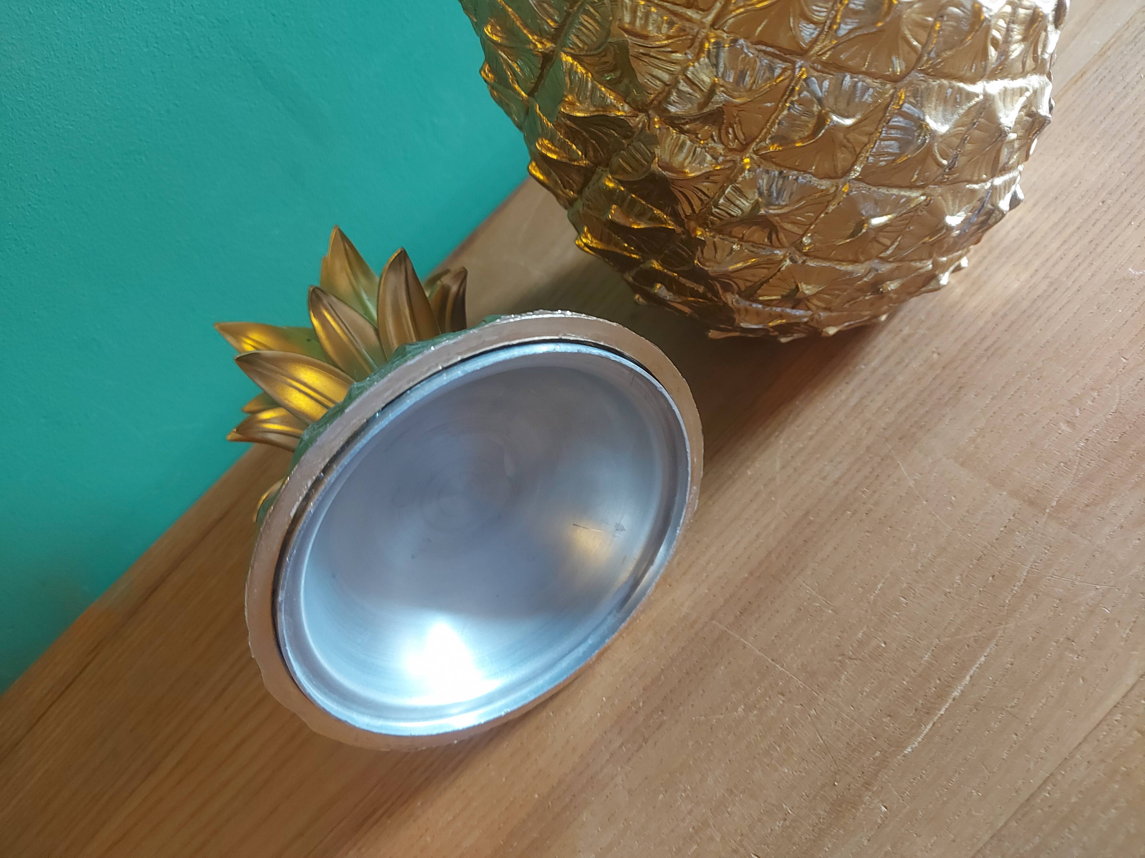 Pineapple ice bucket in golden metal Mauro Manetti