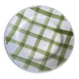 Round dish Orchies Moulin des Loups green tiles