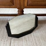 Black art deco mirror 65x46cm