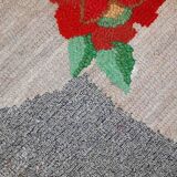 Old American Carpet Hooked handmade 78cm x 138cm 1920s, 1C705