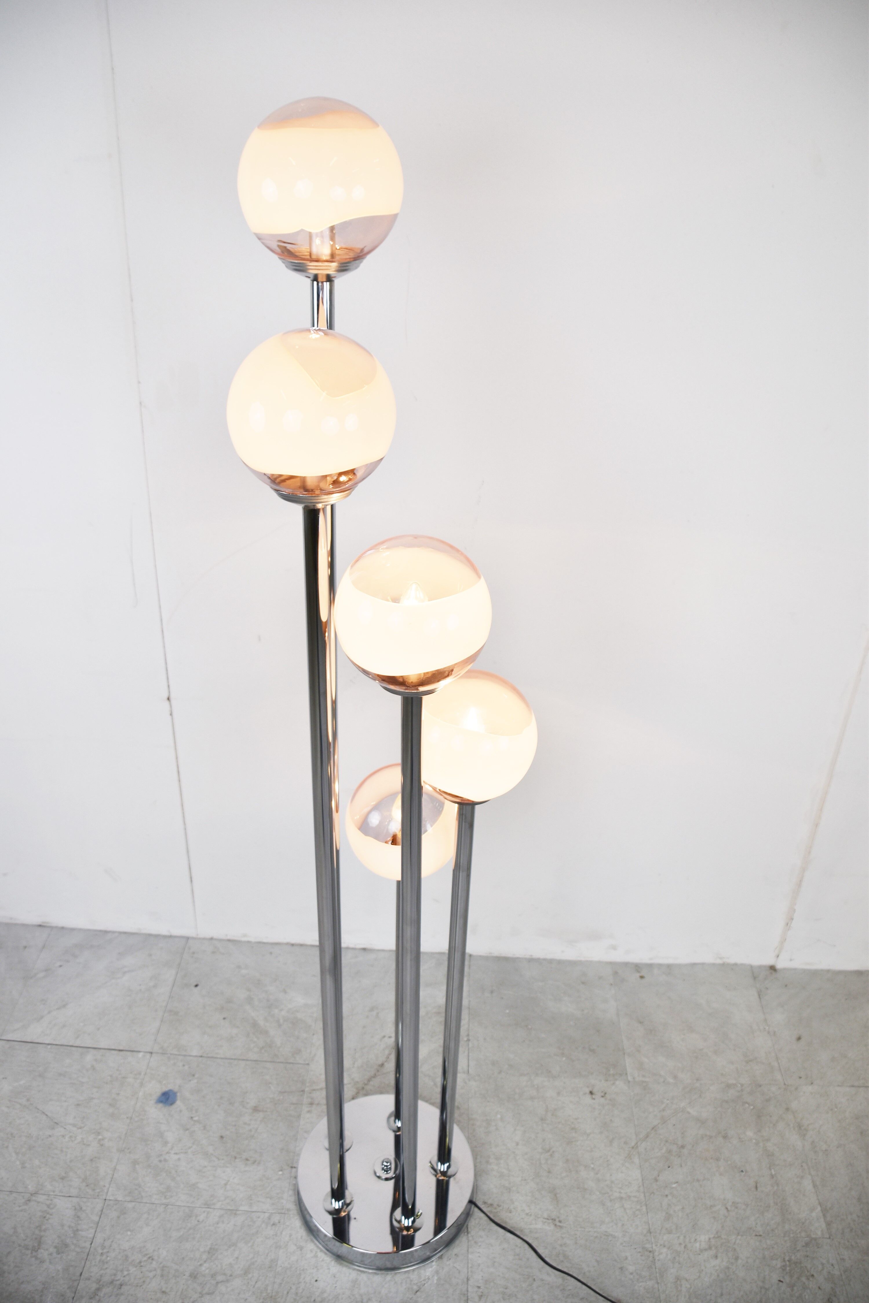 Vintage murano glass floor lamp, 1970s