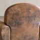 Club armchair in suede effect
