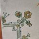Vintage ceramic trivet – stylised floral design
