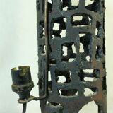 Marcello Fantoni brutalism metal lamp, 1960's
