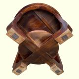 Art Deco coffee table, mahogany pedestal table