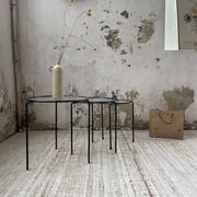 Tables basses gigogne métal et verre années 50