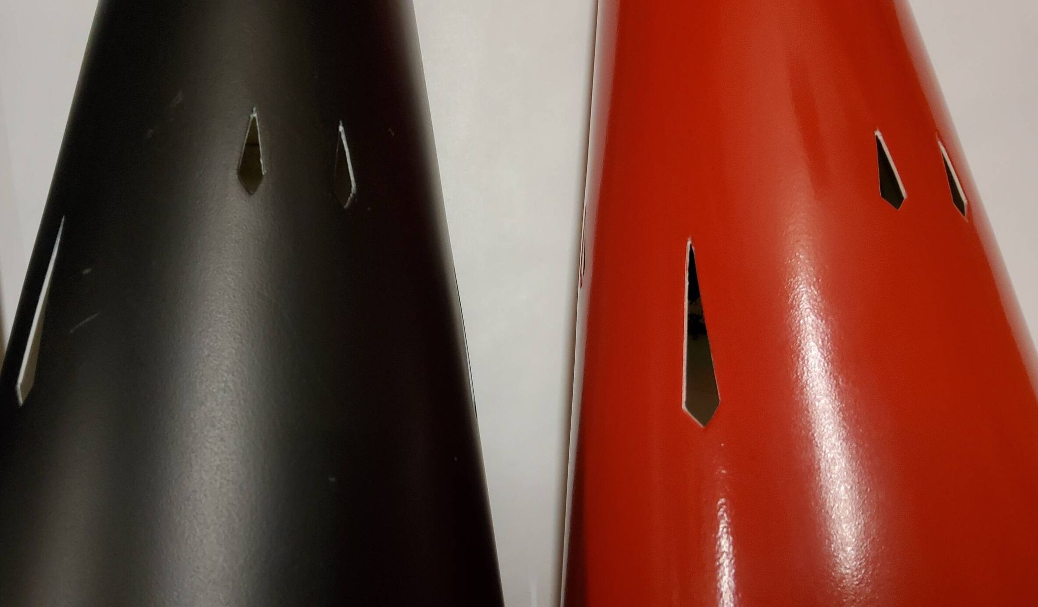 Vintage perforated metal suspensions