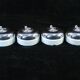 Set of 4 old porcelain and chrome switches