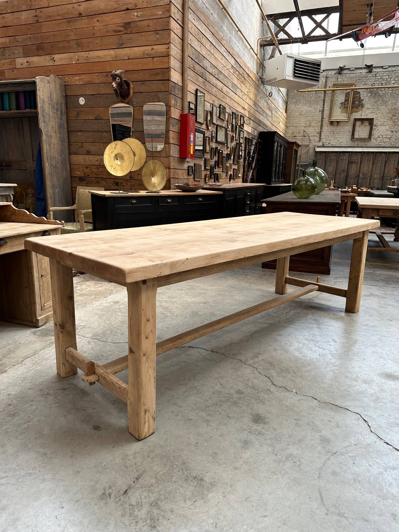 Solid oak farmhouse table