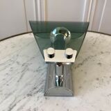 Wall lamp in chrome and smoked glass 70s