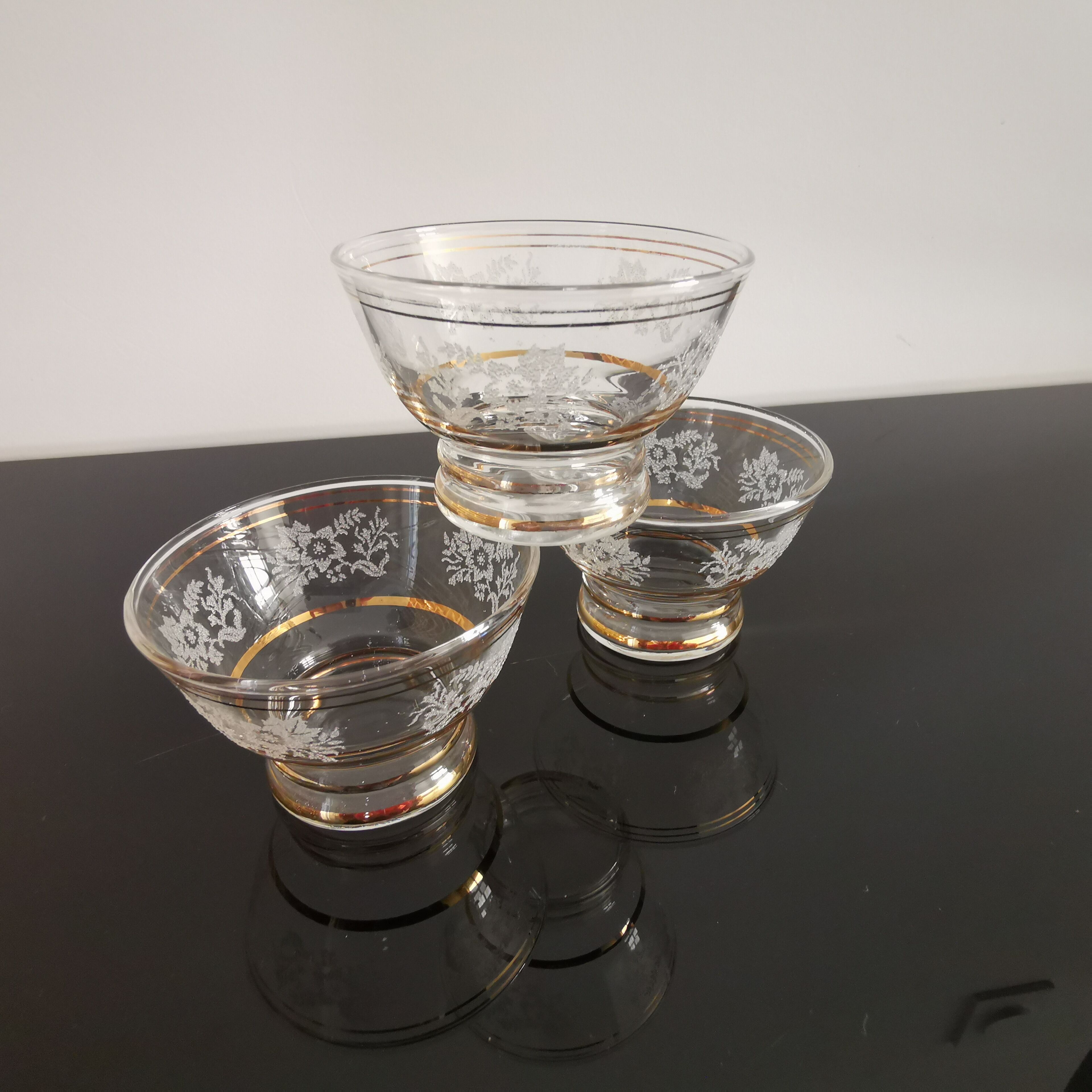 Retro art deco style digestive glasses/cocktails