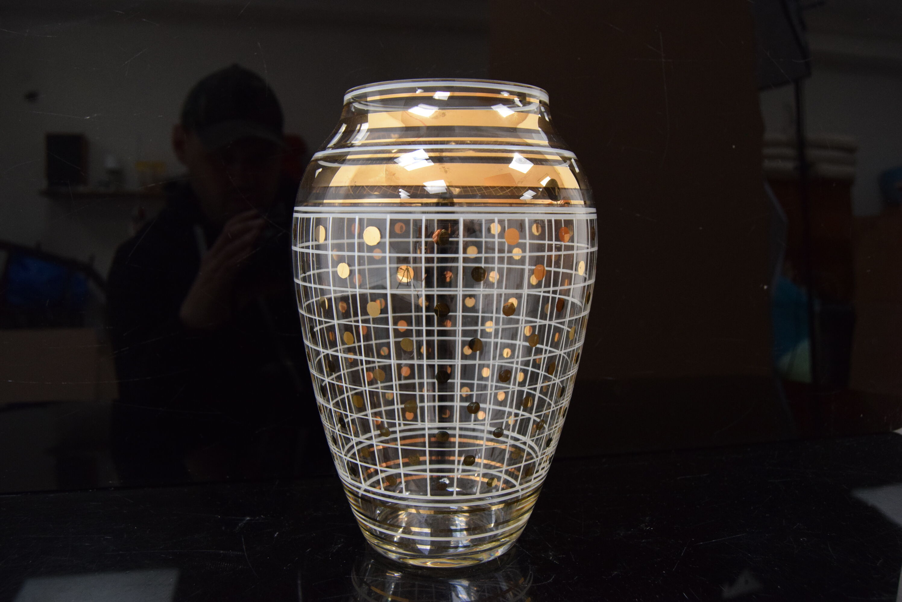 Mid-century Glass Vase,Czechoslovakia,1960'