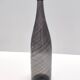 Vase Bouteille en Verre de Murano Noir "Mezza Filigrana" par Dino Martens pour Aureliano Toso