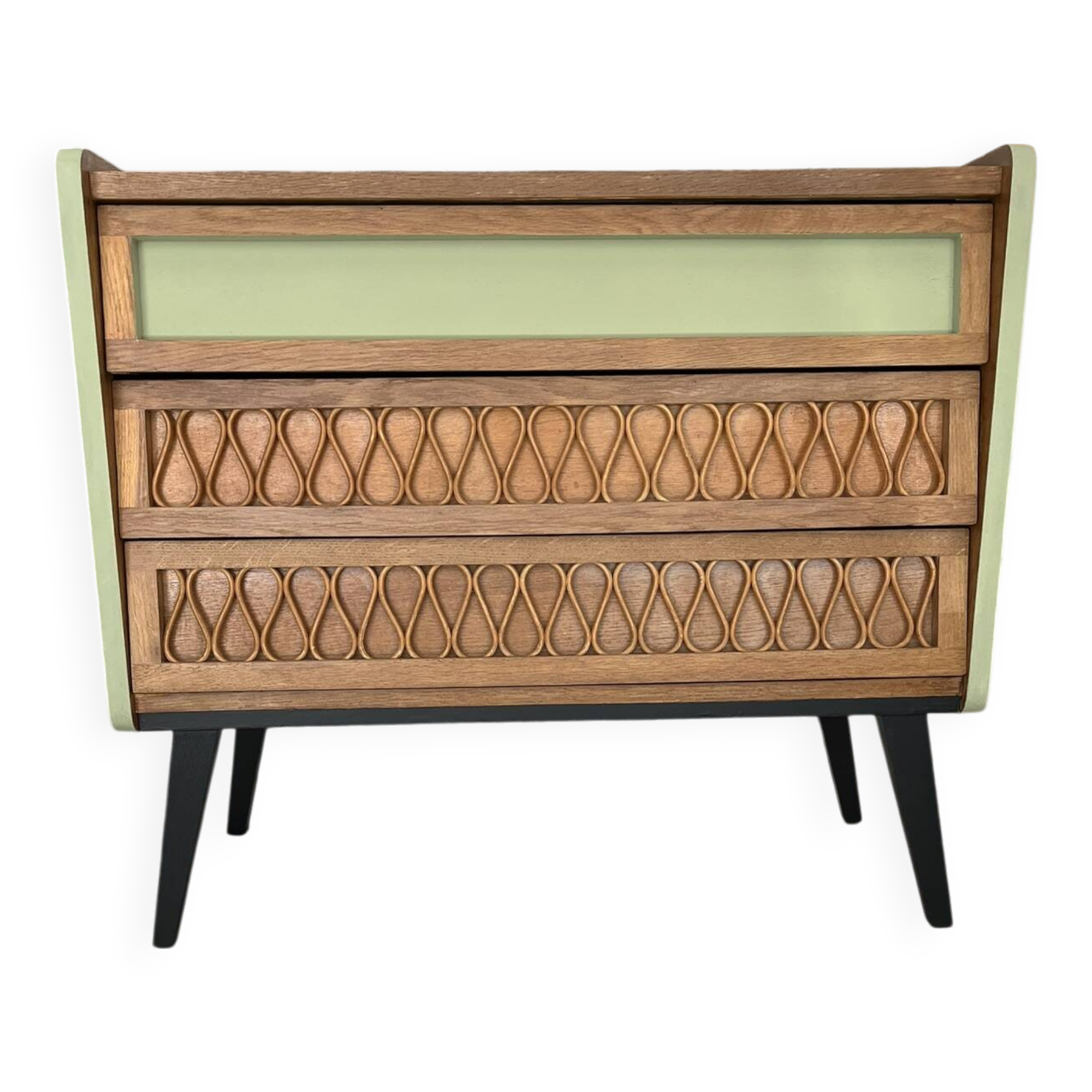 Commode en bois de style scandinave, années 50-70