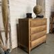 Commode vintage chêne brut