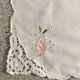 Nappe 160 x 260 ajourée brodée et 12 serviettes