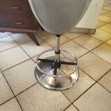 Space Age stool reupholstered, 70s-80s.