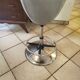 Space Age stool reupholstered, 70s-80s.