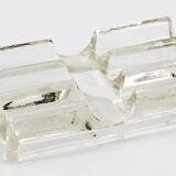 Old molded glass pen holder