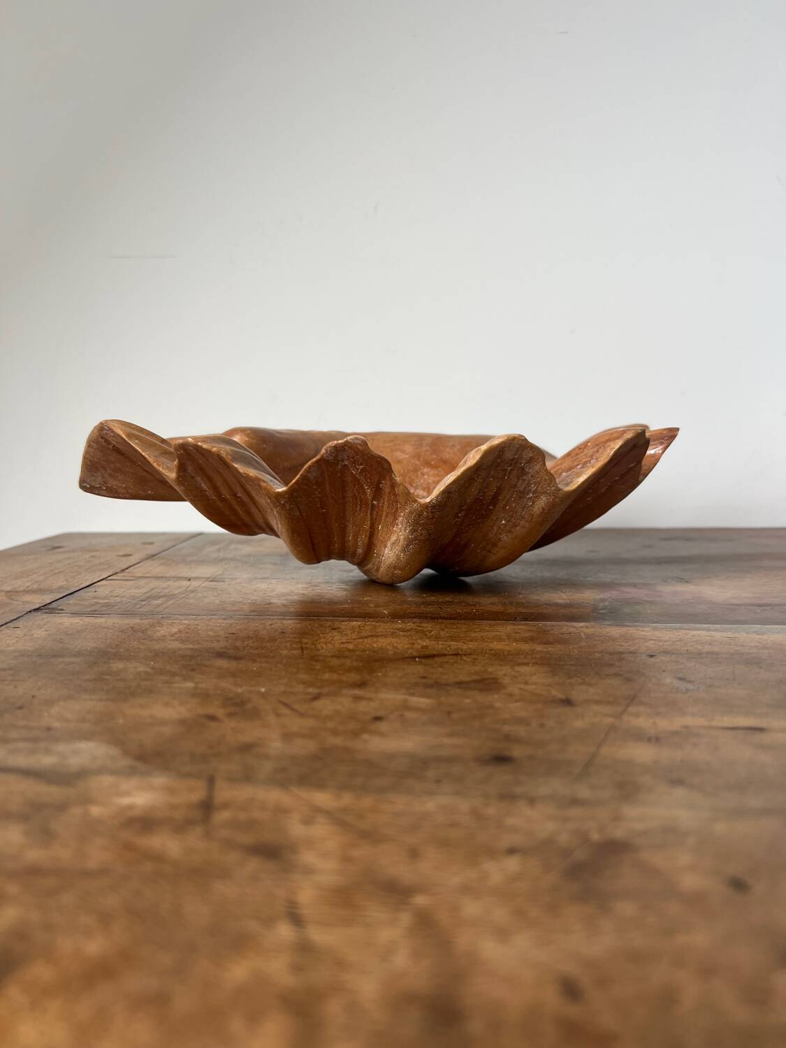 Wooden holy water font