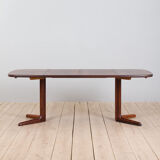 Skovby rosewood extendable table with 2 leaves, Denmark 1970s