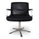 Swivel conference/dining chair in leather Wilkhahn Delta, by Delta Group, 1960