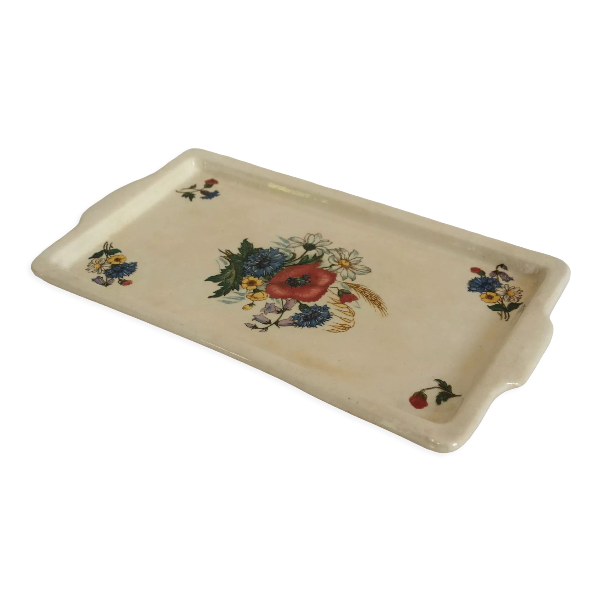 Vintage cake dish model Agreste, Digoin Sarreguemines
