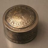Silver metal box elephant decoration Cambodia Indochina early twentieth century