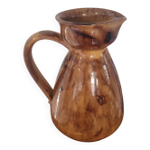 Vintage rustic ceramic pitcher. 1950s/1970s