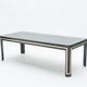 Black wood painted and brass art deco coffee table  circa 1940