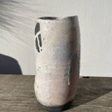 Raku vase / signed ceramic / handmade pottery