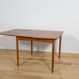 Mid-century square extendable teak dining table, Denmark, 1960s