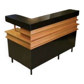 Modernist bar/counter in the style of Jean Prouvé, 1940s