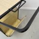 Perforated metal serving trolley in the Mathieu Matégot style