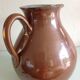 Pitcher brown glazed ceramic ball 60/70 years