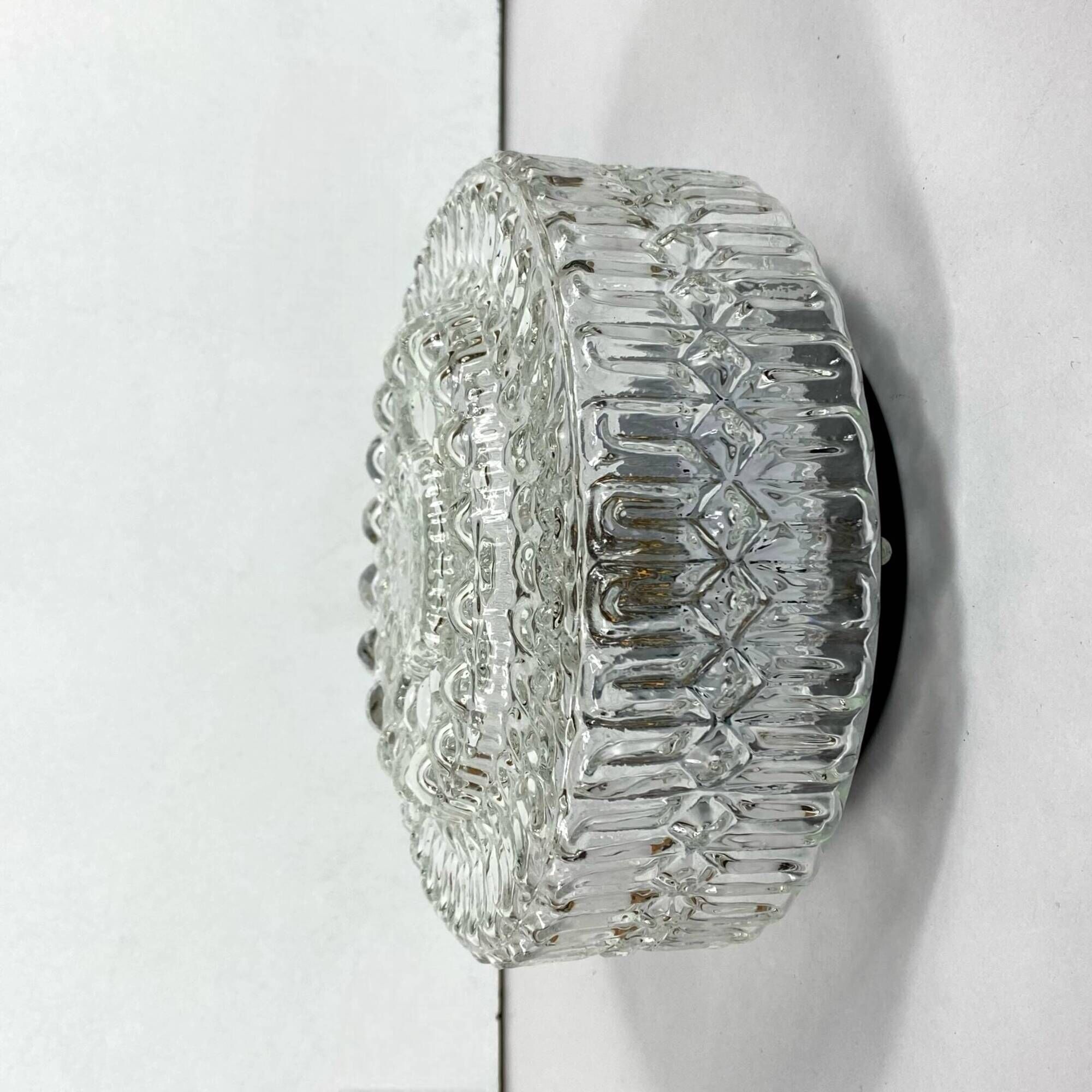 Wall light ceiling lamp glass minimalist 1970 1980 seventies eighties